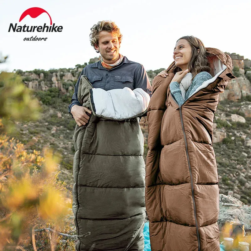 Ultralight Waterproof Cotton Quilt Envelope Sleeping Bag - Portable Camping Sleeping Bag for Spring, Autumn, and Winter