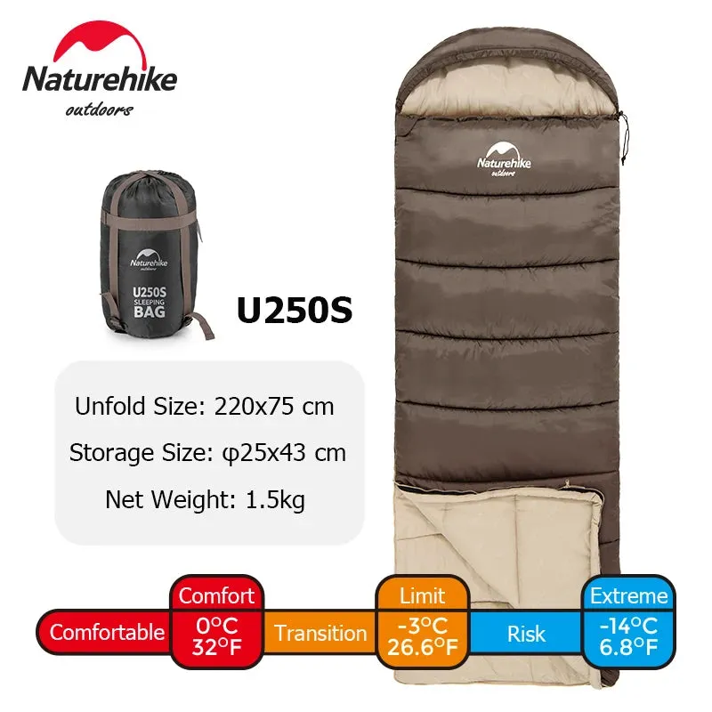 Ultralight Waterproof Cotton Quilt Envelope Sleeping Bag - Portable Camping Sleeping Bag for Spring, Autumn, and Winter