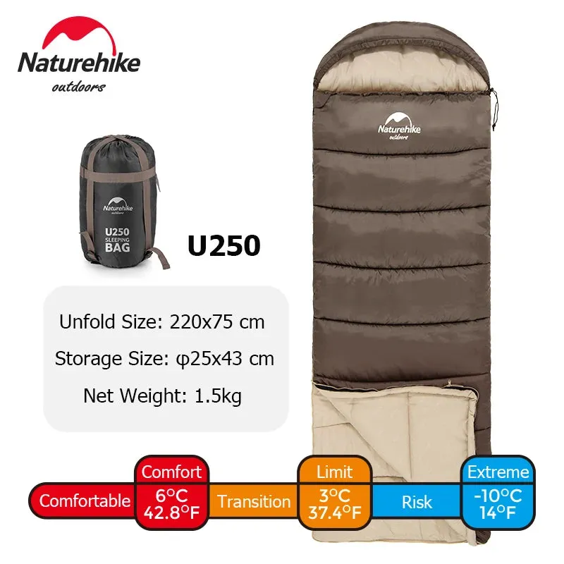 Ultralight Waterproof Cotton Quilt Envelope Sleeping Bag - Portable Camping Sleeping Bag for Spring, Autumn, and Winter