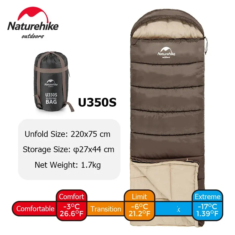 Ultralight Waterproof Cotton Quilt Envelope Sleeping Bag - Portable Camping Sleeping Bag for Spring, Autumn, and Winter
