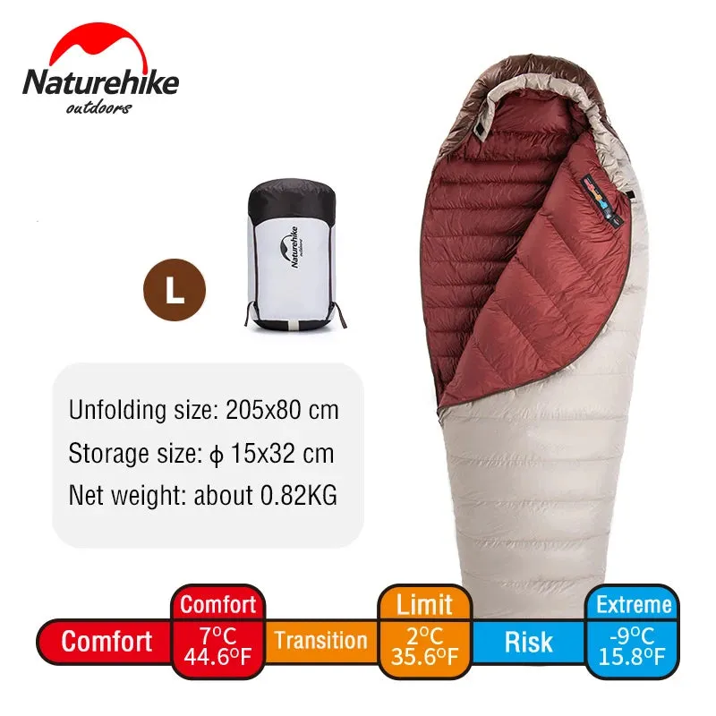Ultralight Waterproof Mummy Sleeping Bag - SnowBird Duck Down for Winter Camping