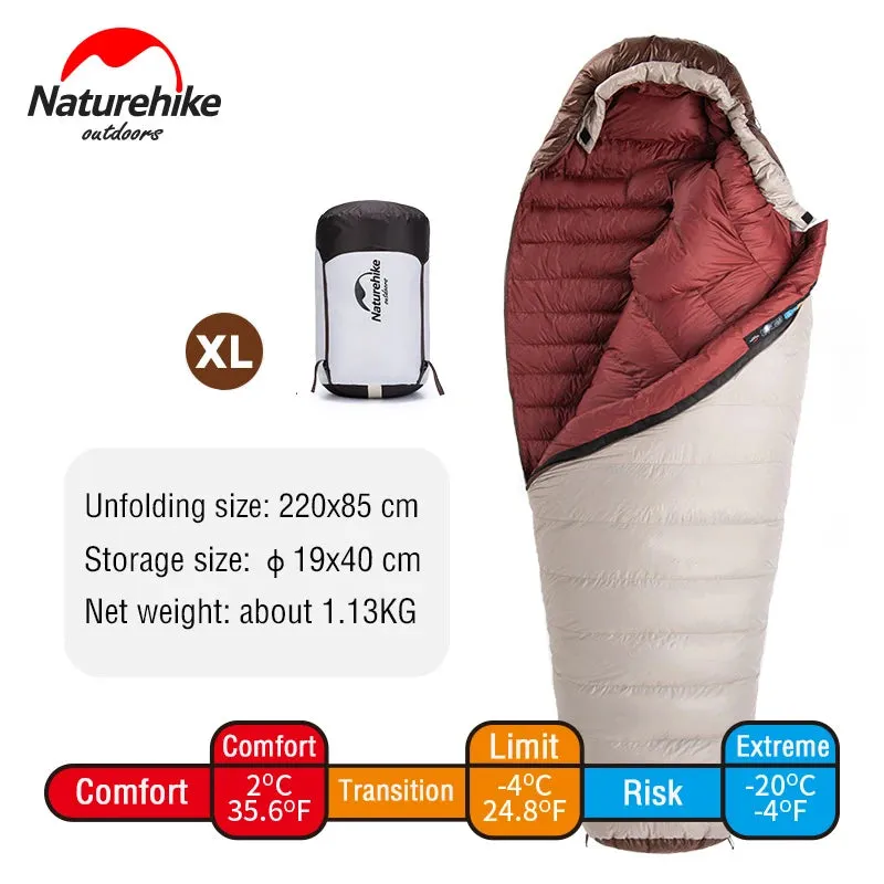 Ultralight Waterproof Mummy Sleeping Bag - SnowBird Duck Down for Winter Camping