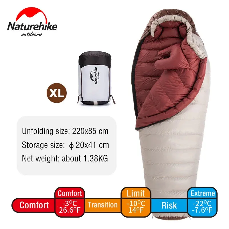 Ultralight Waterproof Mummy Sleeping Bag - SnowBird Duck Down for Winter Camping