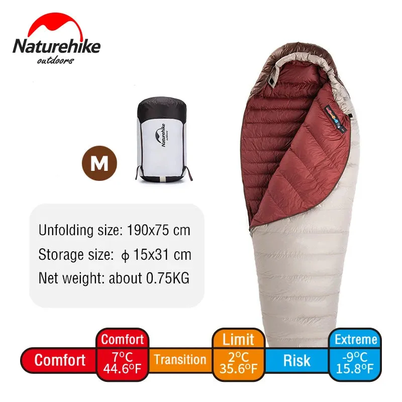 Ultralight Waterproof Mummy Sleeping Bag - SnowBird Duck Down for Winter Camping