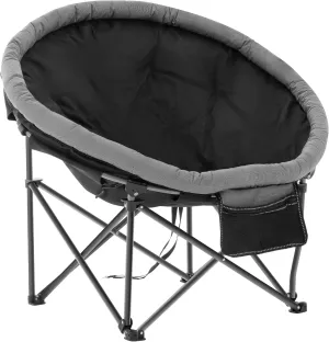 UMINEUX Oversized Camping Chair, Heavy-Duty Saucer Chair for Adults, 350 lb. Capacity, Padded, Folding, Portable Large Cozy Circle Chair with Storage Bag for Outdoor, Patio, Balcony