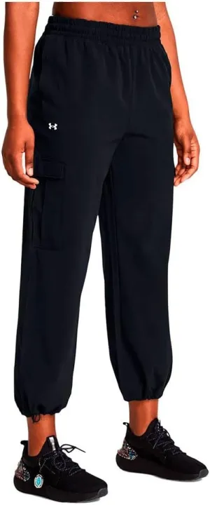 Under Armour Women's Armoursport Woven Cargo Pants, (001) Black / / White, X-Small