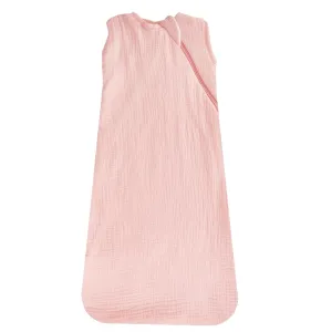 Unisex Organic Cotton Muslin Baby Unisex Wearable Blanket with 2 Ways Zipper 1.0 Tog Sleep Sack for 18-24 Months Pink