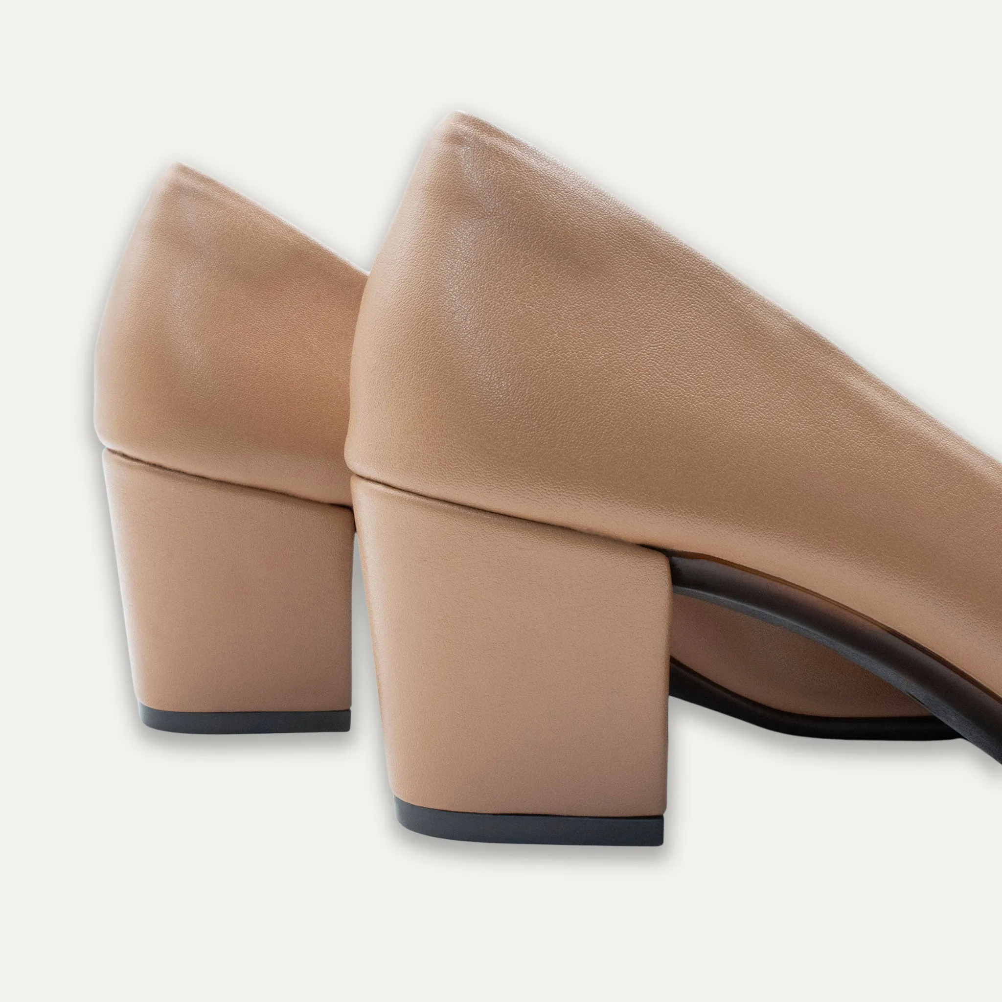 Valentina Tan Block Heels