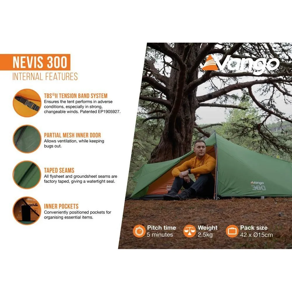 Vango Nevis 300 3 Berth Pamir Green Tent