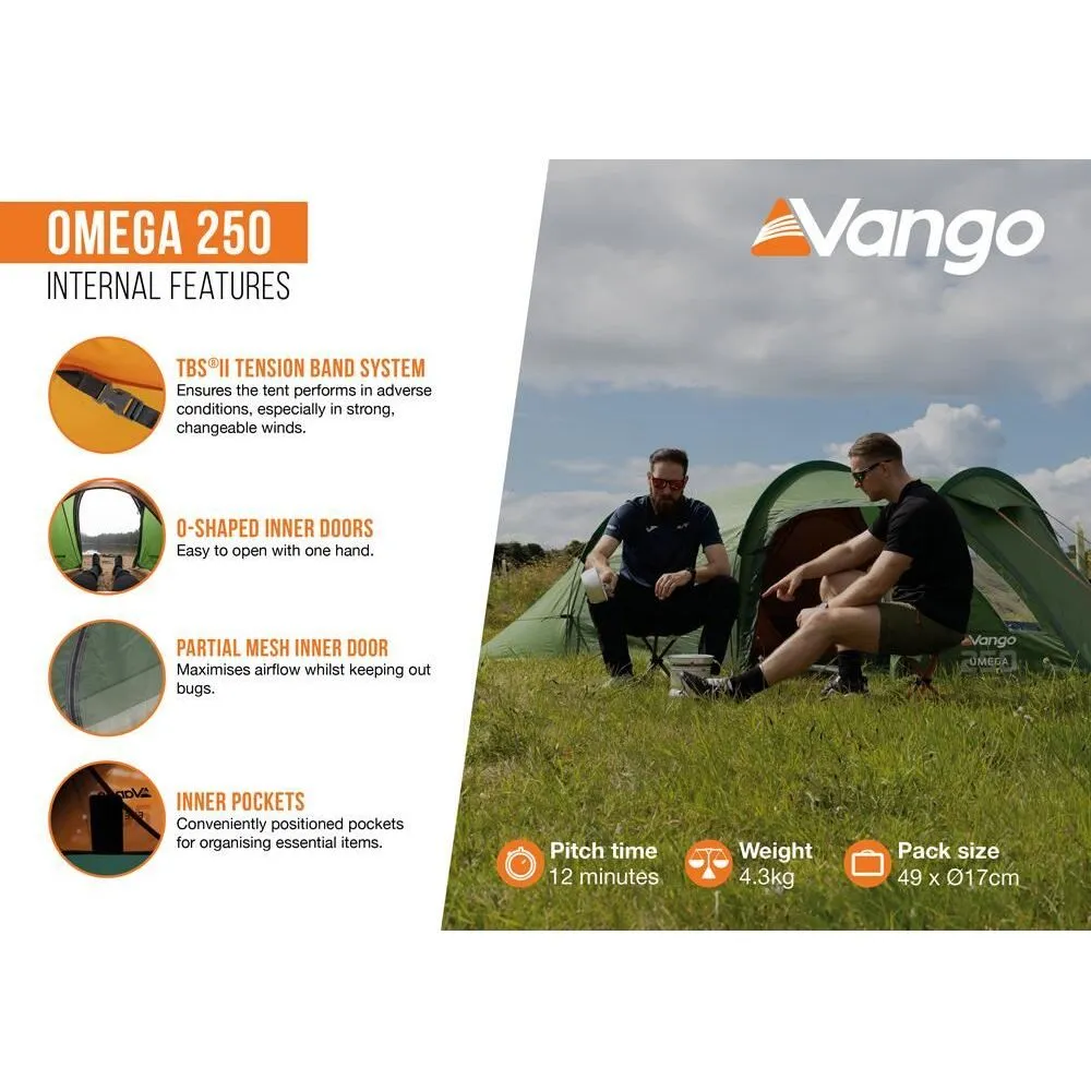 Vango Omega 250 Forest Green 2 Person Tent