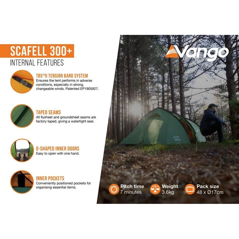 Vango Scafell 300 Plus Pamir Green 3 Person Tent