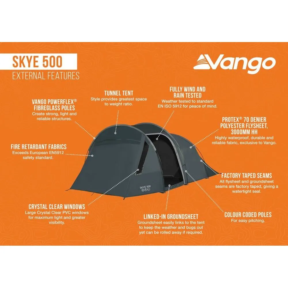 Vango Skye 500 Pole Deep Blue 5 Person Tent
