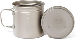 Vargo Titanium BOT Series BOT - 700 | Titanium Cooking Pot and Water Bottle with Foldable Handles and Watertight Lid | 700ml (23 oz.)