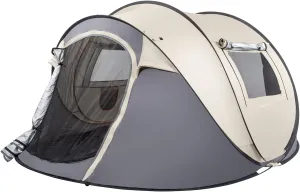 Vasitelan 4 Person Easy Pop Up Tent Waterproof Automatic Setup 2 Doors-Instant Family Tents for Camping Hiking & Traveling