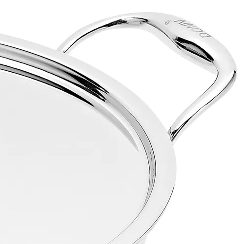 VINOD Doniv Titanium Triply Stainless Steel Kadhai with Cover (22 cm), Capacity 2.00 Liter, Induction Friendly
