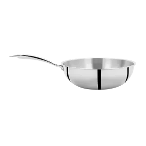 VINOD Doniv Titanium Triply Stainless Steel Wok 26 cms, Capacity 3.30 Liter