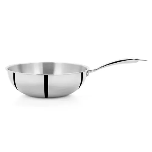 VINOD Doniv Titanium Triply Stainless Steel Wok 26 cms, Capacity 3.30 Liter