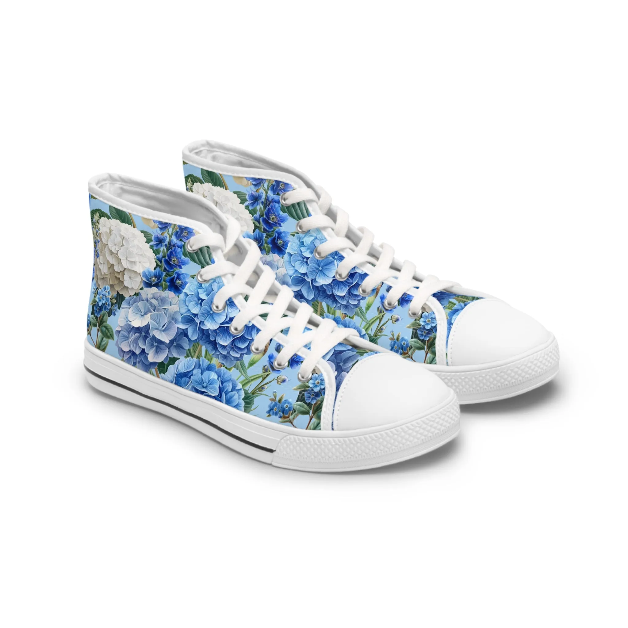 Vintage Floral Garden Women's High Top Sneakers