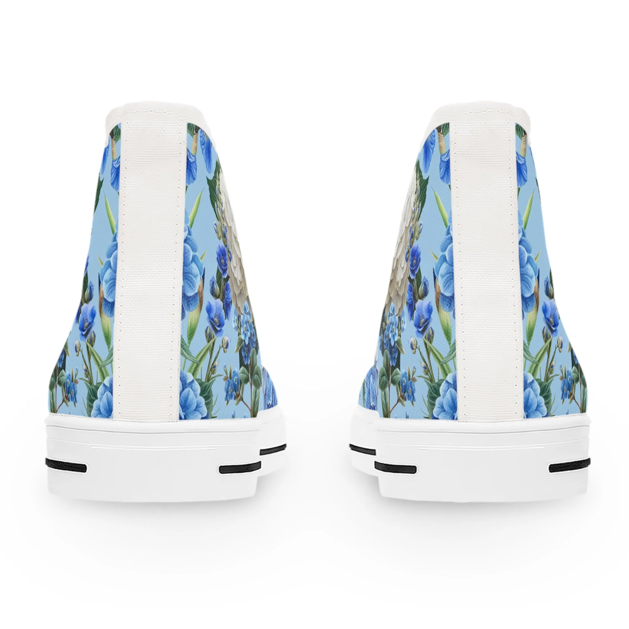 Vintage Floral Garden Women's High Top Sneakers