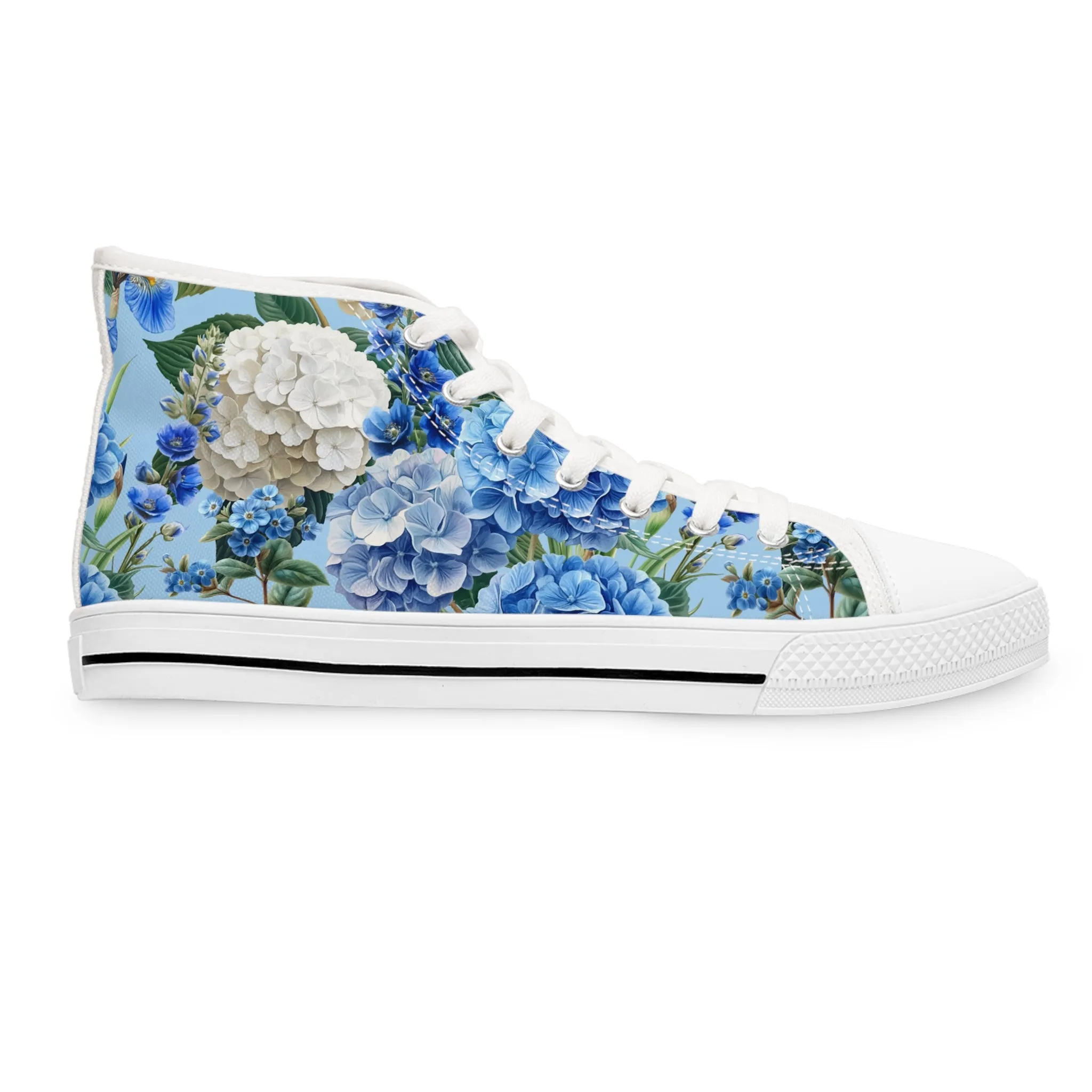 Vintage Floral Garden Women's High Top Sneakers