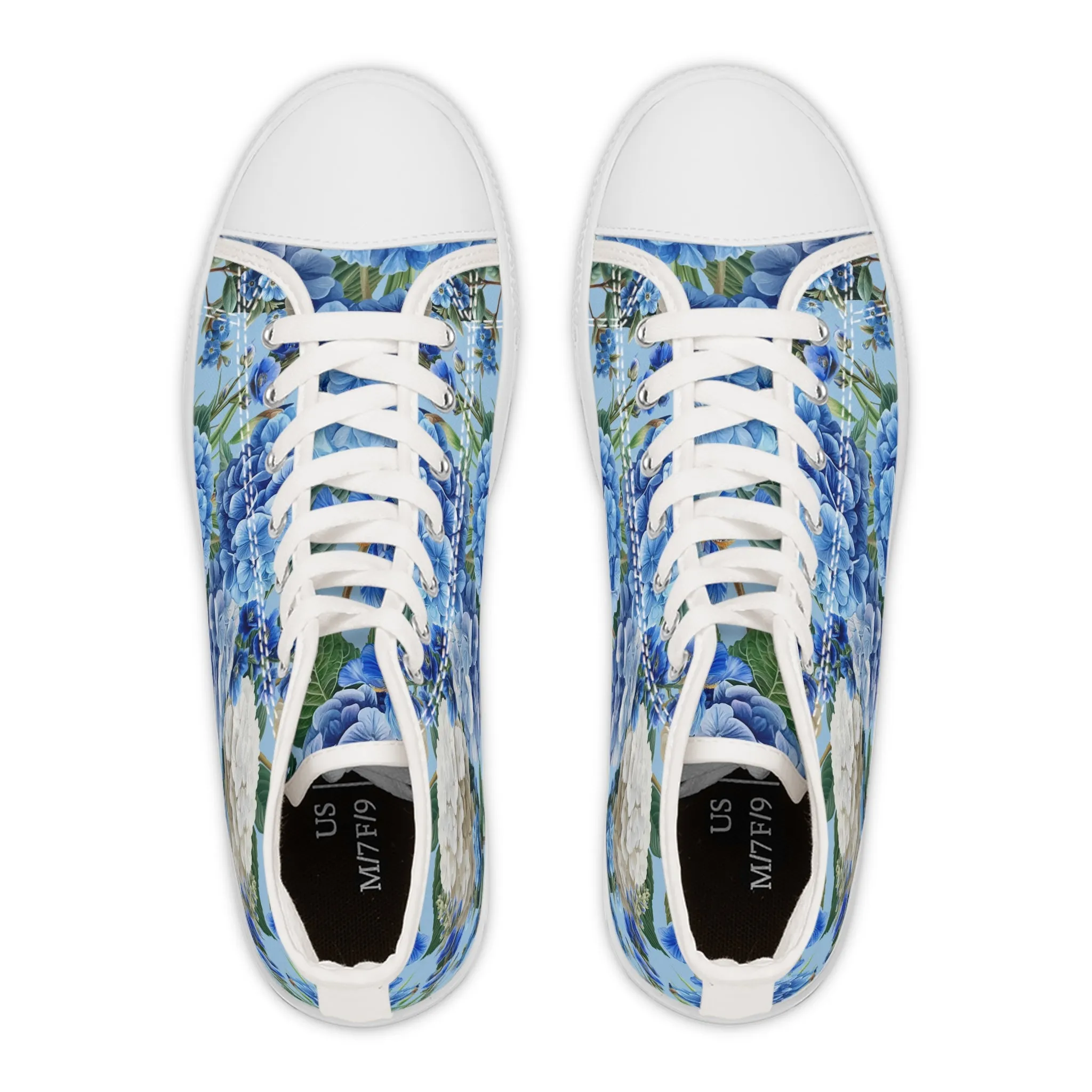 Vintage Floral Garden Women's High Top Sneakers