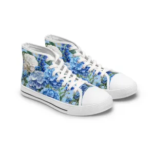 Vintage Floral Garden Women's High Top Sneakers