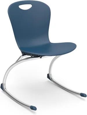 Virco ZROCK18 School Rocking Chair, ZUMA Rocker Series 18" Seat Height for Students 5th Grade - Adult, Appropriate for Libraries, Break Rooms and Reading Nooks - Navy (10 Chairs)