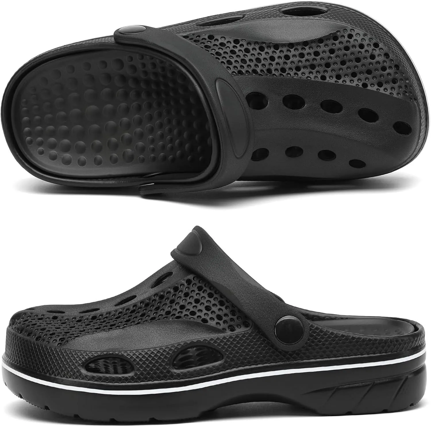 VZQ Women and Men Arch Support Clogs Slip-on Garden Shoes Outdoor Beach Slippers Sandals with Plantar Fasciitis Feet Cushion Insoles
