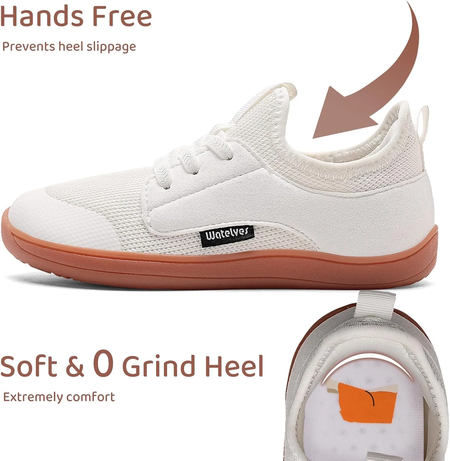 WateLves Toddler Little/Big Kid Wide Barefoot Shoes Boys Girls Minimalist Sneakers Splay Naturally Lightweight Breathable Running Tennis Shoes