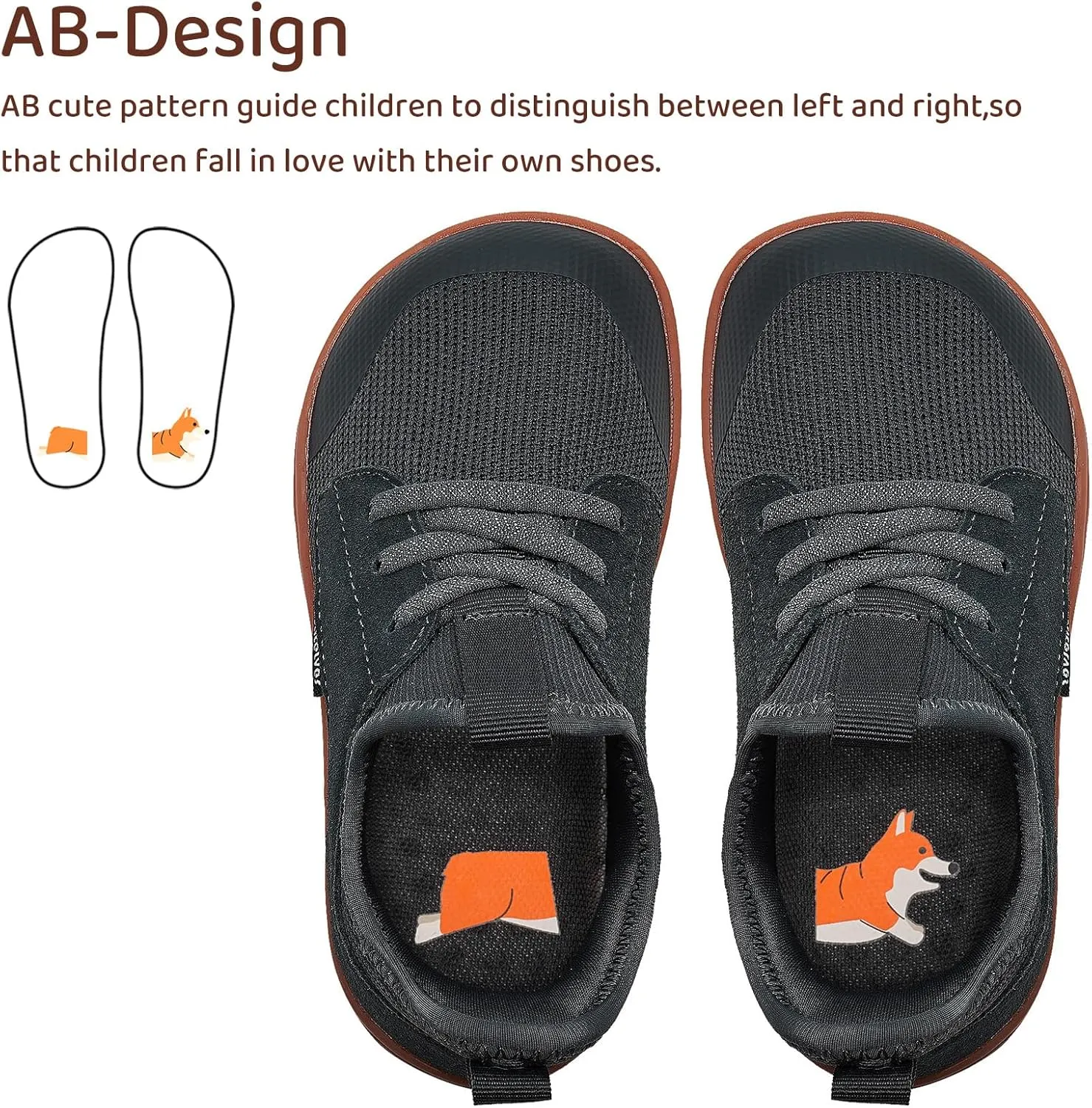 WateLves Toddler Little/Big Kid Wide Barefoot Shoes Boys Girls Minimalist Sneakers Splay Naturally Lightweight Breathable Running Tennis Shoes