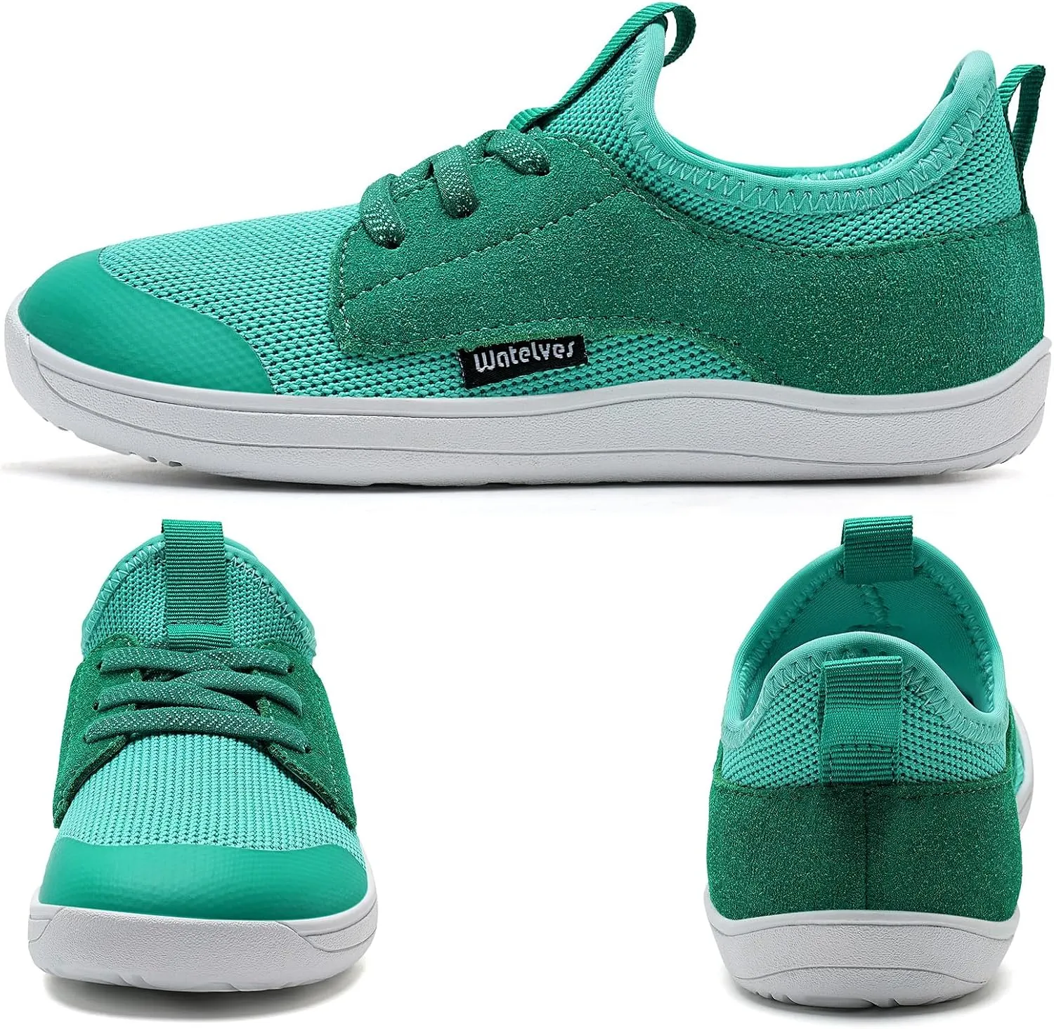 WateLves Toddler Little/Big Kid Wide Barefoot Shoes Boys Girls Minimalist Sneakers Splay Naturally Lightweight Breathable Running Tennis Shoes