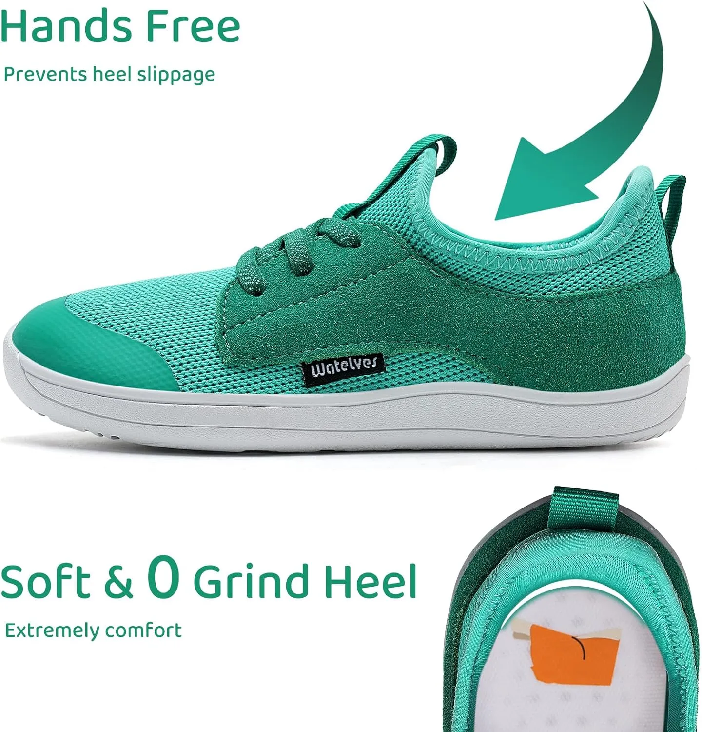 WateLves Toddler Little/Big Kid Wide Barefoot Shoes Boys Girls Minimalist Sneakers Splay Naturally Lightweight Breathable Running Tennis Shoes