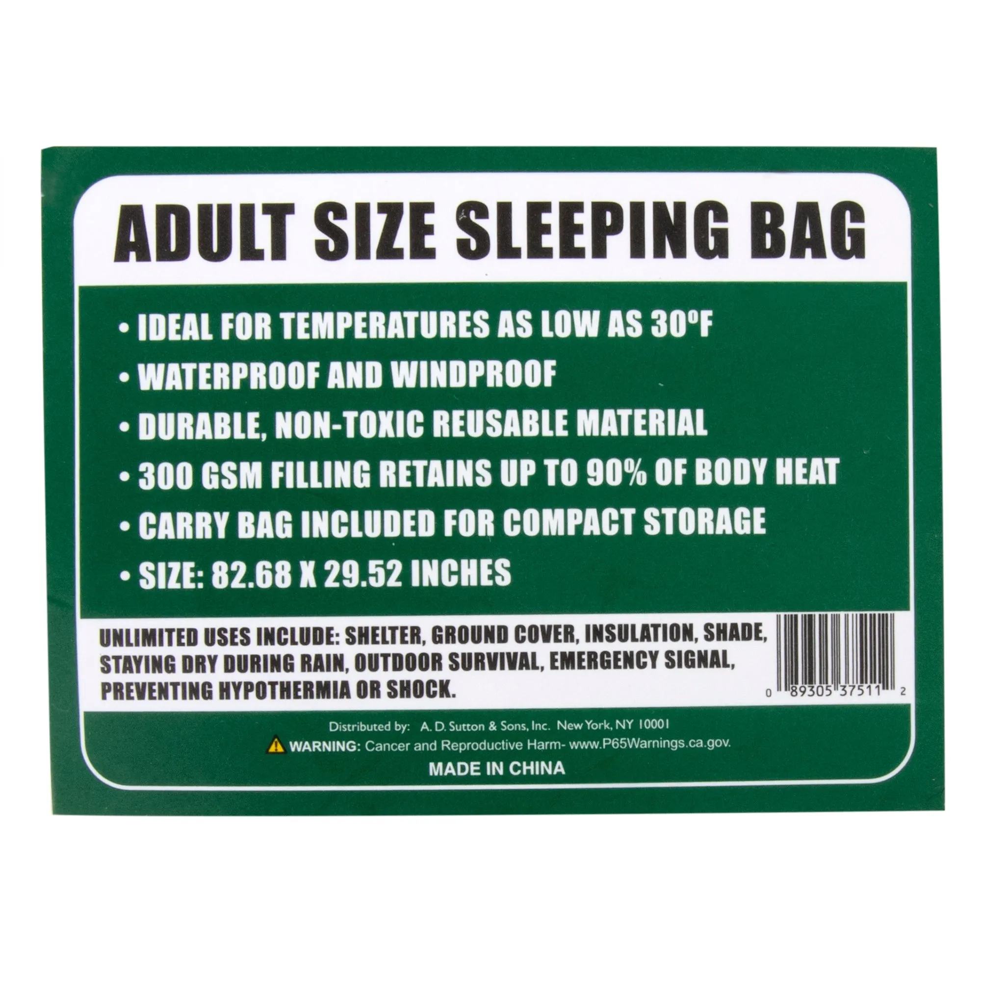 Waterproof Cold Weather Sleeping Bags Wholesale Bulk USA
