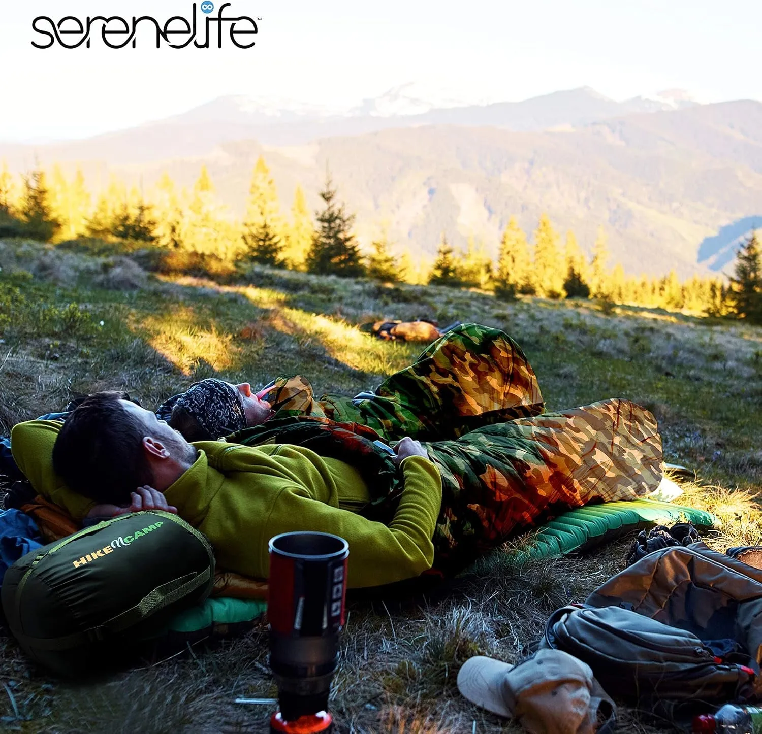 Waterproof Double Sleeping Bag with Pillows for Camping or Hiking