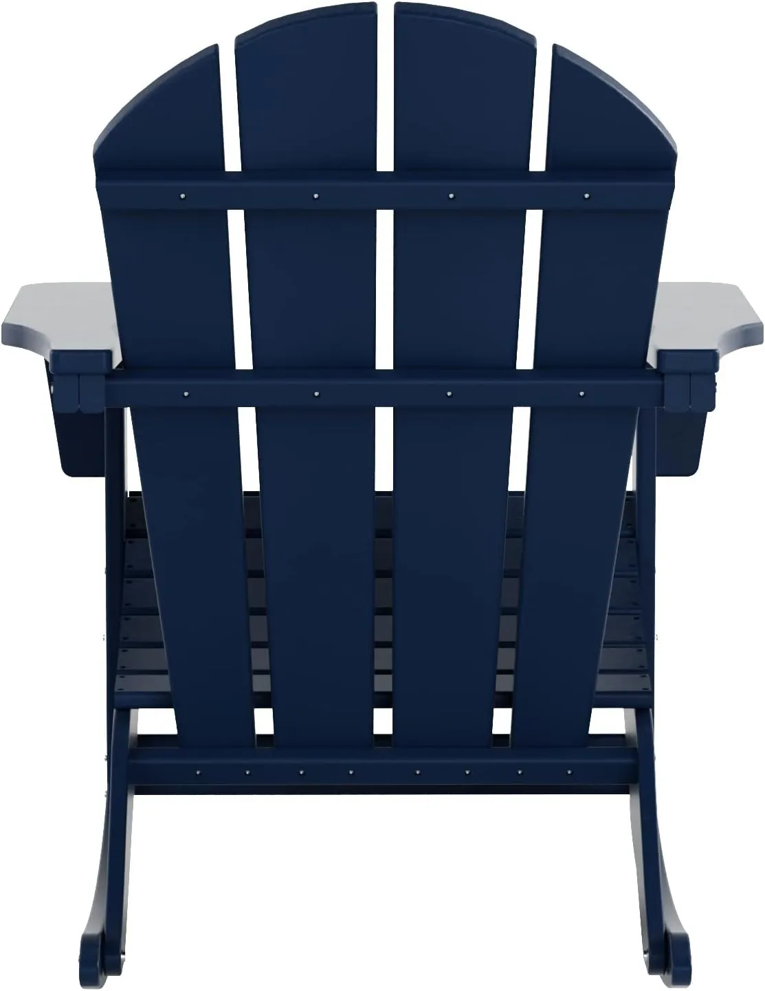 WestinTrends Malibu 2 Piece Set Outdoor/Patio Poly Adirondack Rocking Chairs (2 Seater), Navy Blue
