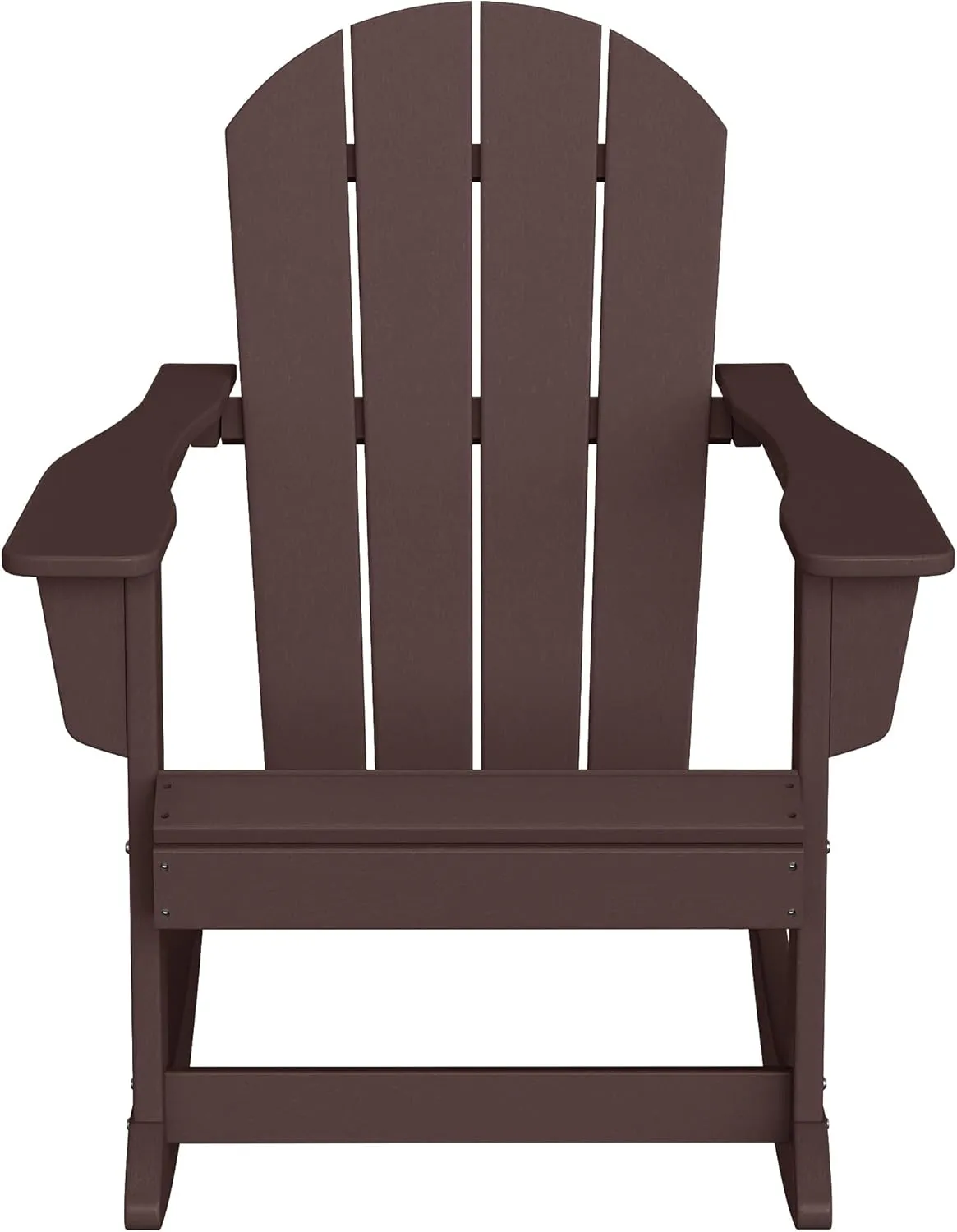 WestinTrends Malibu Outdoor/Patio Poly Adirondack Rocking Chair, Dark Brown