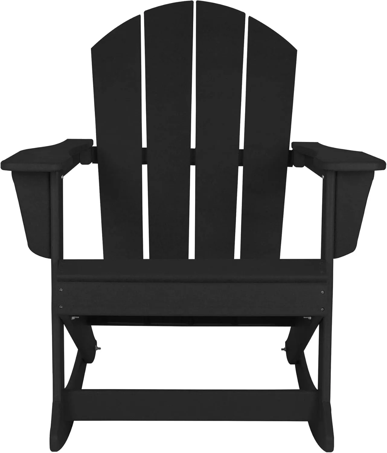 WestinTrends Malibu Outdoor/Patio Poly Adirondack Rocking Chair, Dark Brown