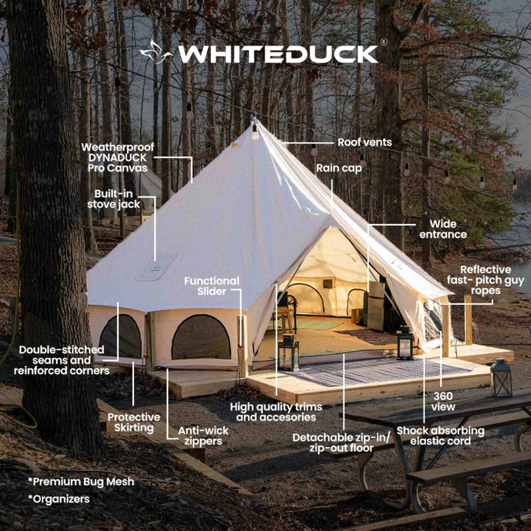 White Duck Outdoors Avalon Optimus 23' Canvas Bell Tent