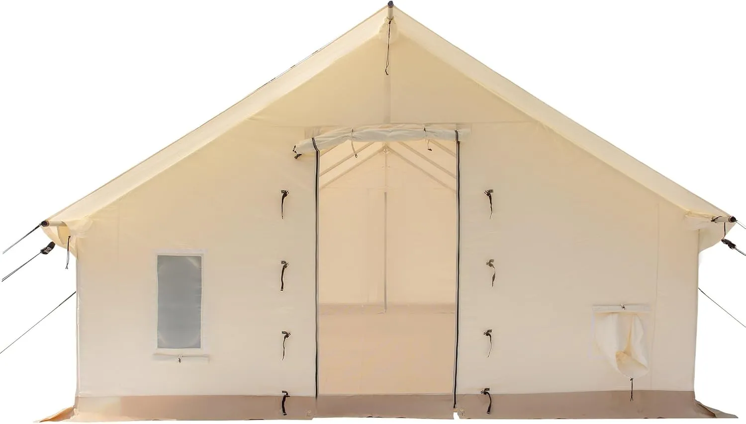 WHITEDUCK Alpha Pro Canvas Wall Tent – Waterproof 4 Season Outdoor Camping & Hunting Tent w/Heavy Duty Aluminum Frame & PVC Floor for Large Groups Families & Outfitters