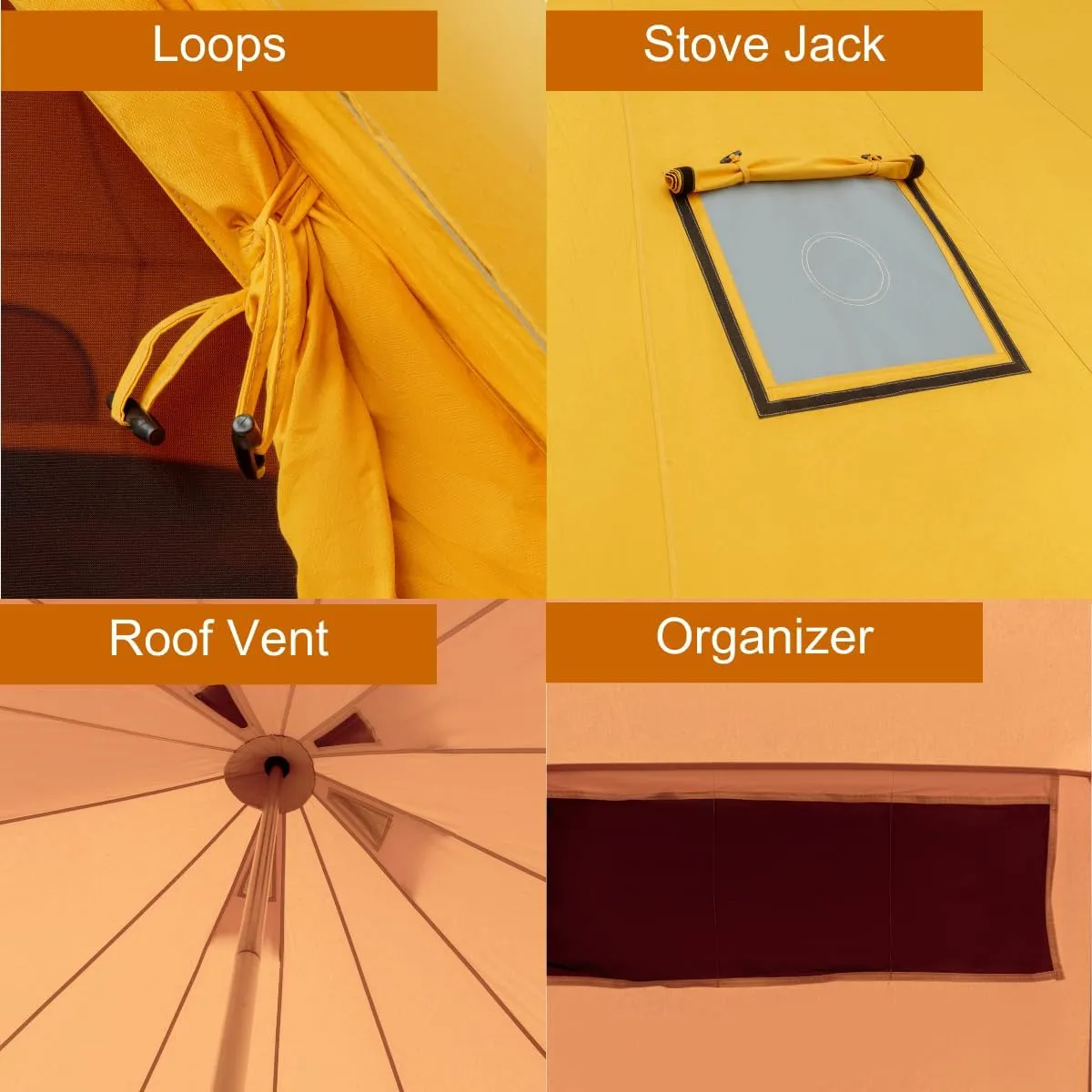 WHITEDUCK Regatta Canvas Bell Tent - w/StoveJack, Waterproof, 4 Season Luxury Camping and Glamping Yurt Tent Outdoor