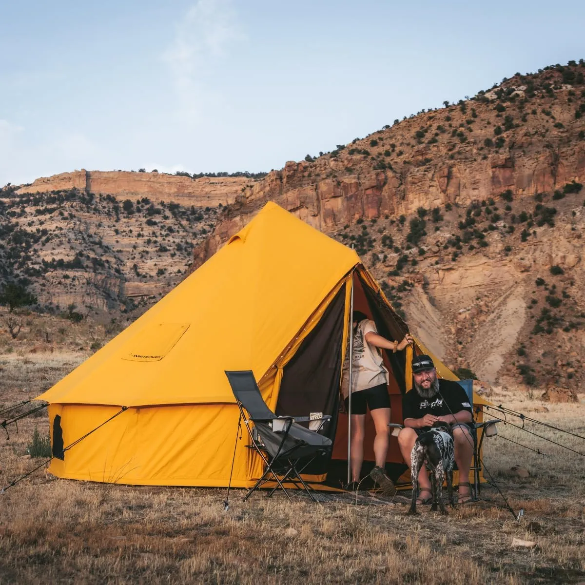 WHITEDUCK Regatta Canvas Bell Tent - w/StoveJack, Waterproof, 4 Season Luxury Camping and Glamping Yurt Tent Outdoor