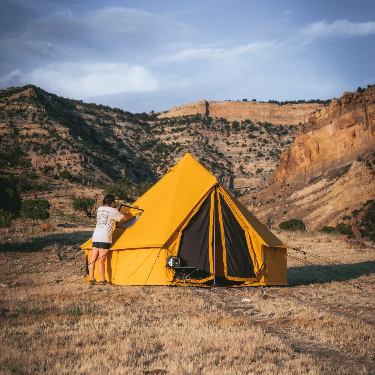 WHITEDUCK Regatta Canvas Bell Tent - w/StoveJack, Waterproof, 4 Season Luxury Camping and Glamping Yurt Tent Outdoor