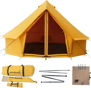 WHITEDUCK Regatta Canvas Bell Tent - w/StoveJack, Waterproof, 4 Season Luxury Camping and Glamping Yurt Tent Outdoor
