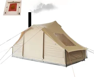 WINTENT Star Gazing Tent 4 Season Canvas Glamping Yurt Tent with Wood Stove Hole and Skylight for 6-8 Person Camping Hunting