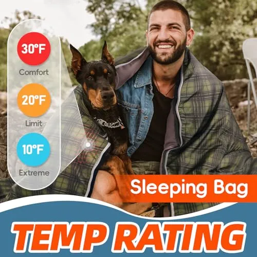 Winter Sleeping Bag for Adults/Kids w/ Pillow-Cold Weather Sleeping Bag