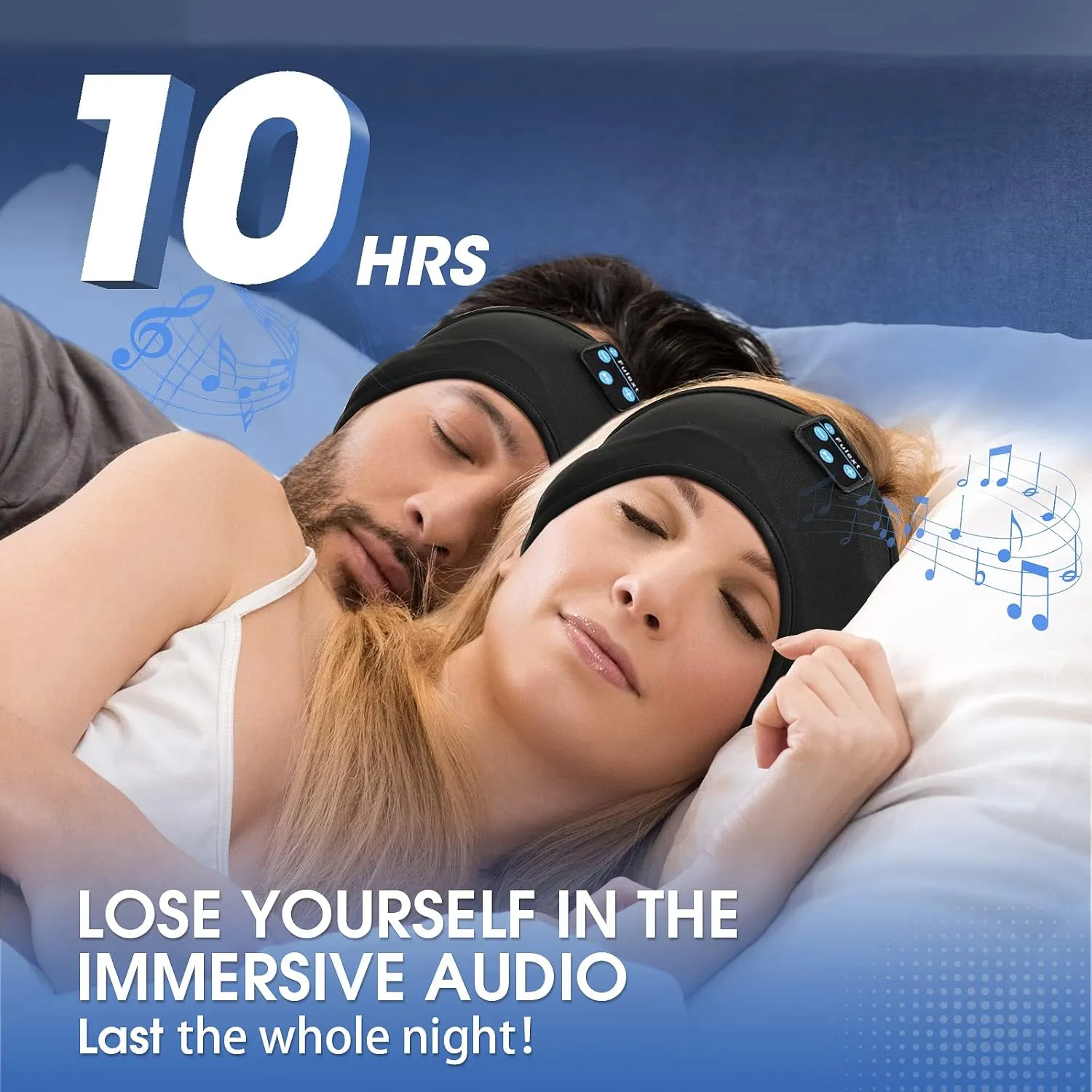 Wireless Headphones Headband for Sleeping, Bluetooth Sleep Headphones for Side Sleepers, Soft and Lightweight Eye Mask for Sleep, Ideal for Housework,Travel,Yoga,Workout,Running,Sports,Gift