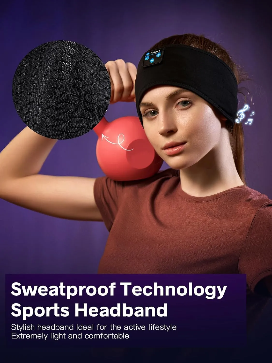 Wireless Headphones Headband for Sleeping, Bluetooth Sleep Headphones for Side Sleepers, Soft and Lightweight Eye Mask for Sleep, Ideal for Housework,Travel,Yoga,Workout,Running,Sports,Gift