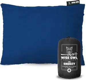 Wise Owl Outfitters Camping Pillow - Camping Essentials and Travel Pillow for Airplanes, Camping, and Travel - Memory Foam Washable Pillow - Small/Medium