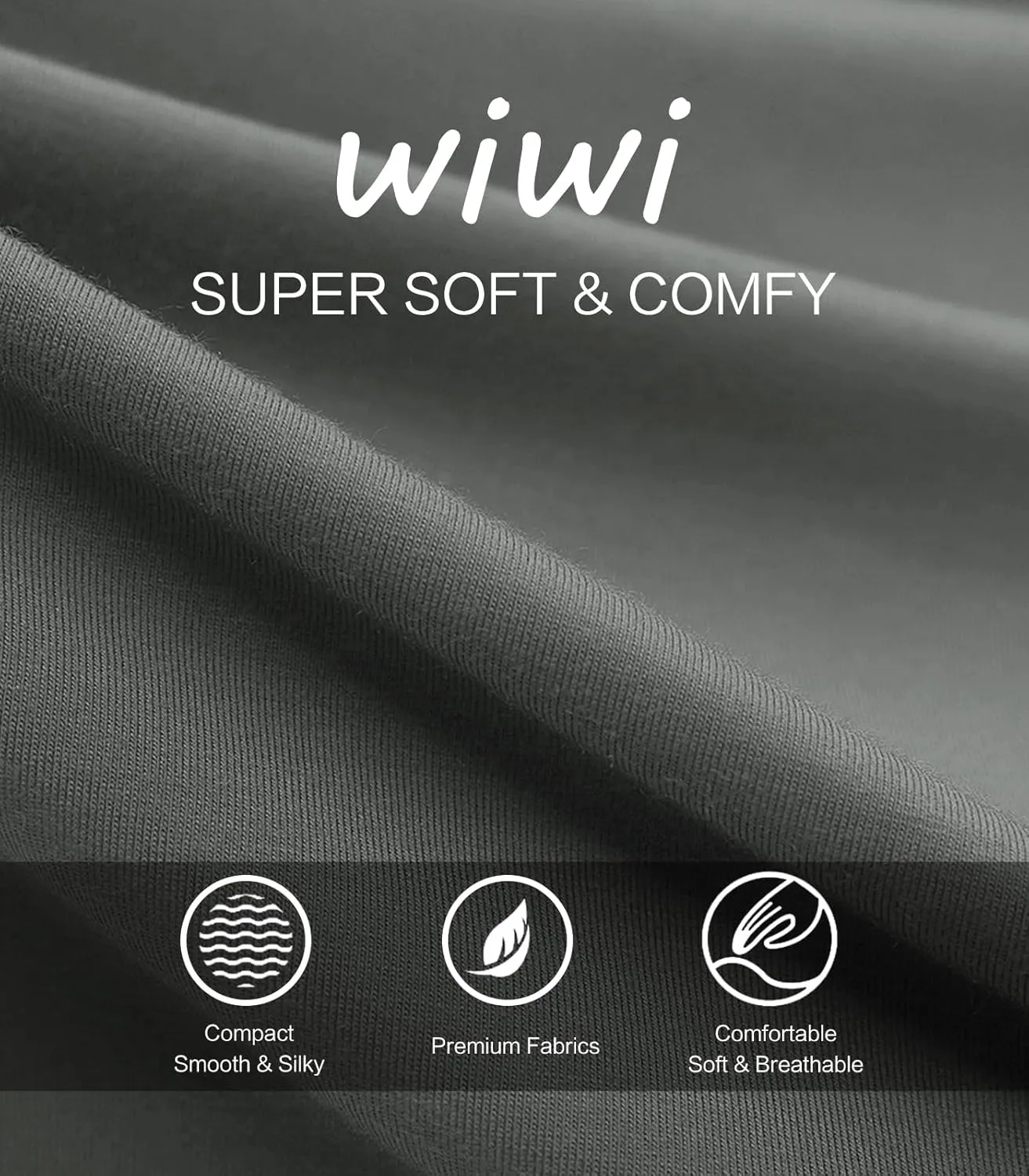 WiWi Women's Wide Leg Capri Pants Viscose from Bamboo Palazzo Lounge Bottoms with Pockets High Waist Pajama Bottom S-XXL