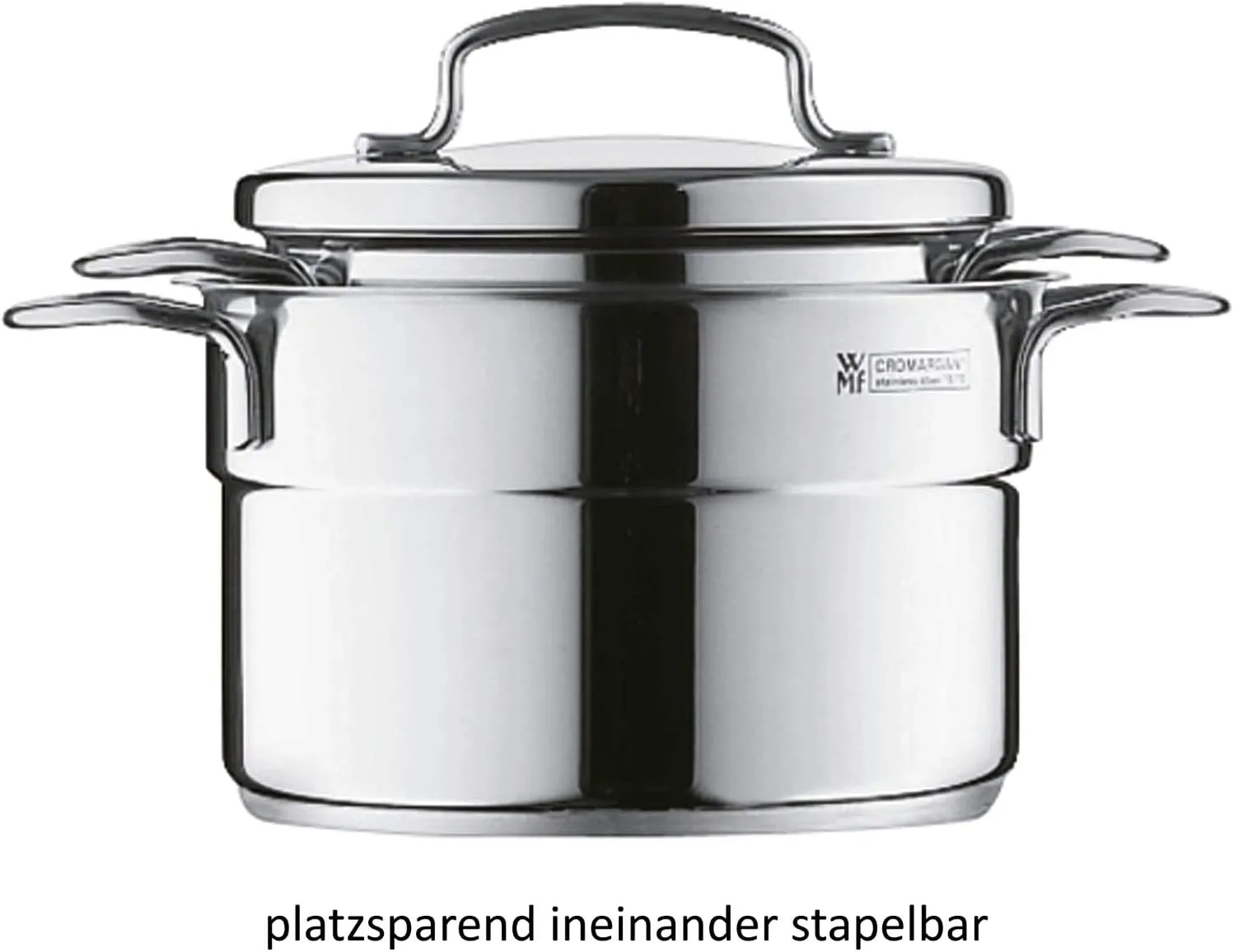 WMF 12 cm Mini High Casserole with Lid, 12cm, Stainlesssteel